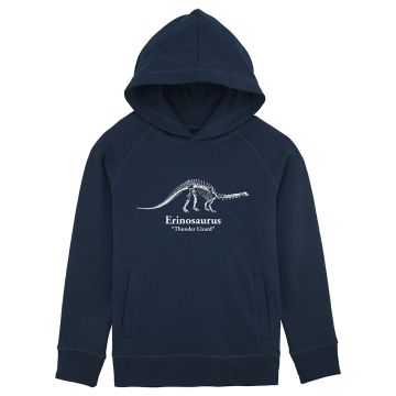 Navy Brontosaurus custom hoodie for kids