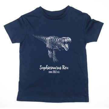 Navy T. rex custom t-shirt for kids